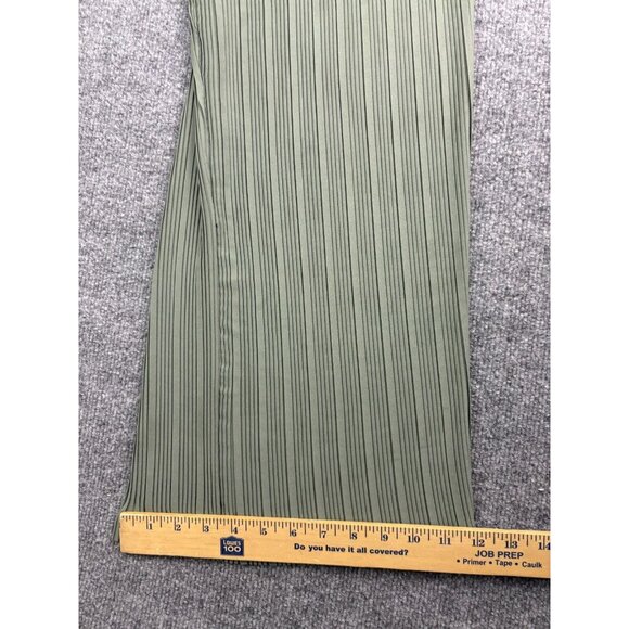 Pleione Pull On Pants Women's Small Green Pleated Wide Leg High Rise - Picture 7 of 11